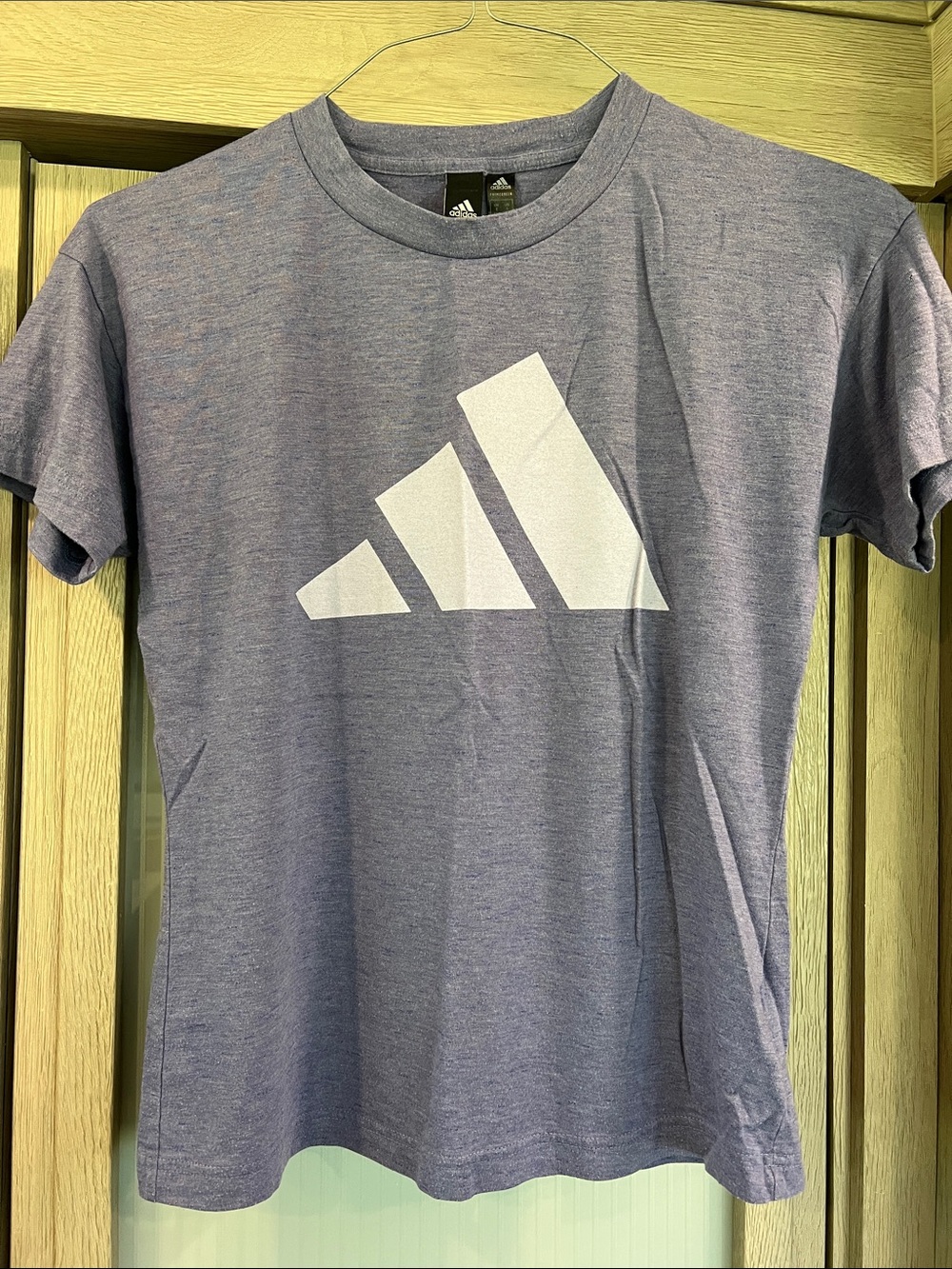 adidas Purple Short Sleeve Tee with White Logo